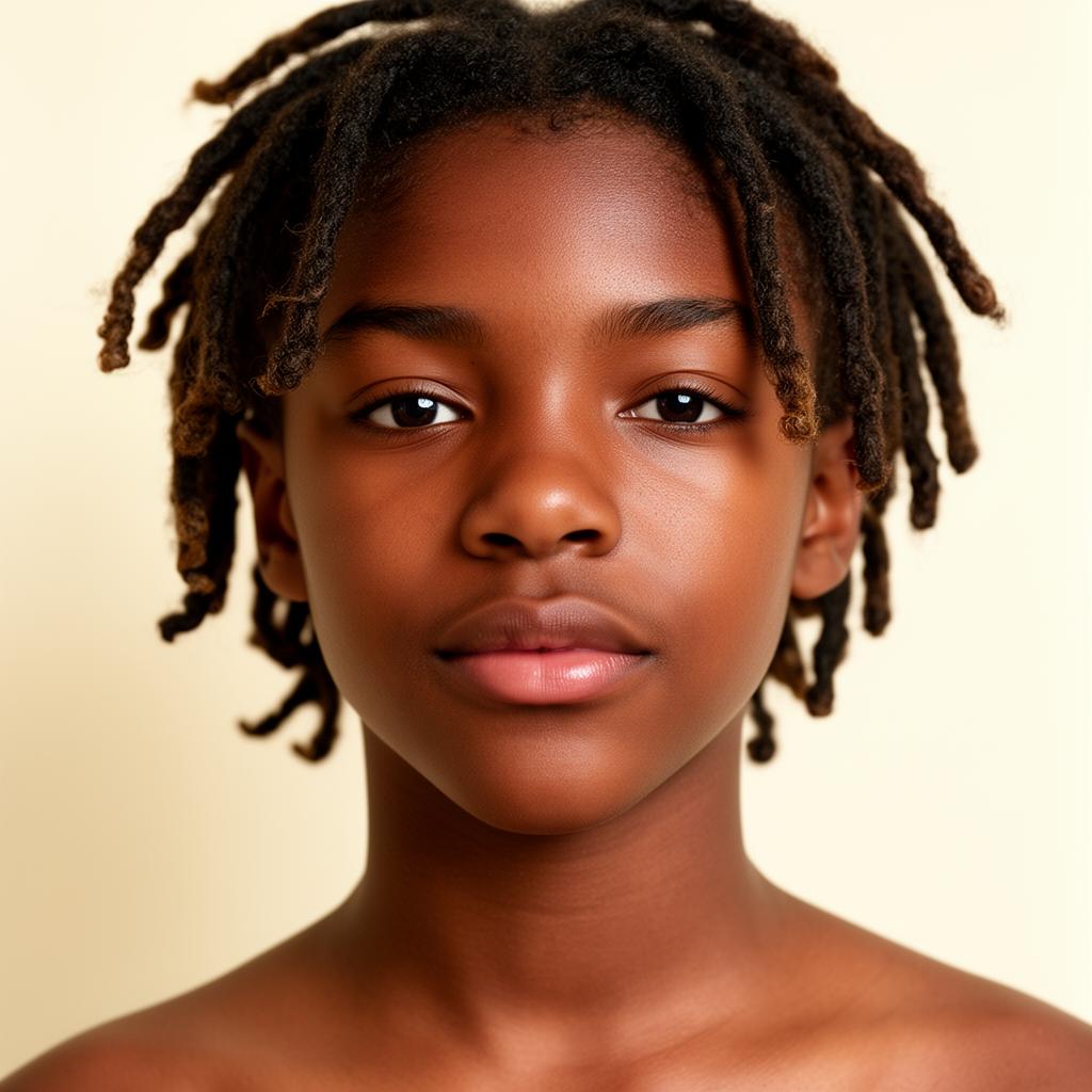 Black teen with locs